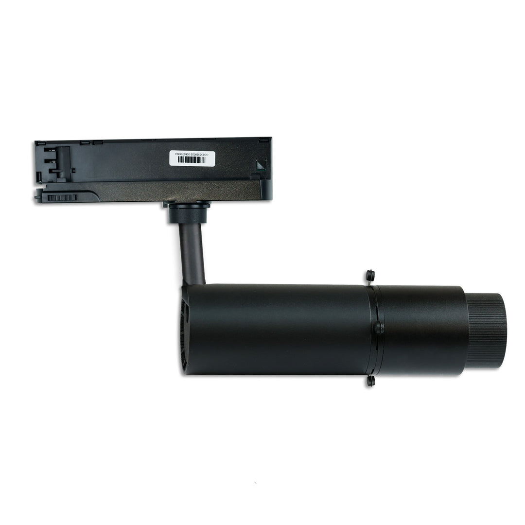 3-phase track contour spotlight SHAPE, 20W, 30° matte black, 4000K, CRI90, DALI dimmable