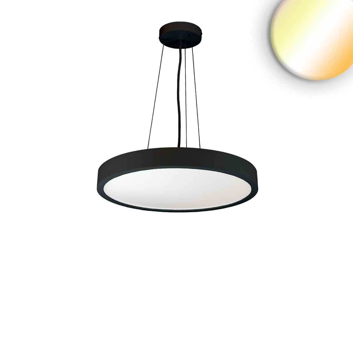 LED Hängeleuchte UGR<19 2H, schwarz, 20W|30W, IP42, DN400, 2700|3000|4000K, dimmbar, inkl. Kabel