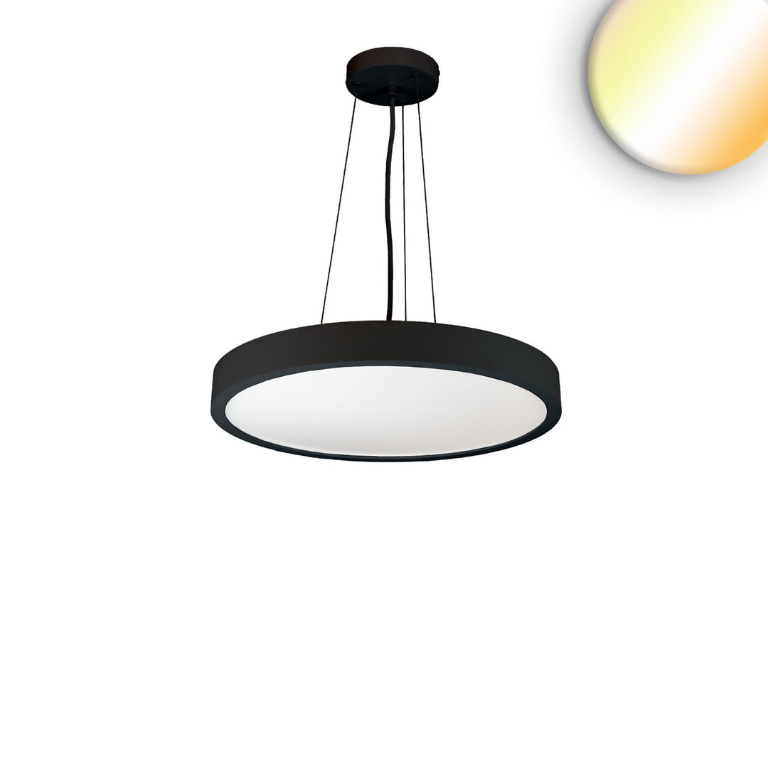 LED pendant light UGR<19 2H, black, 30W, IP42, DN400, ColorSwitch 2700|3000|4000K, DALI dimmable