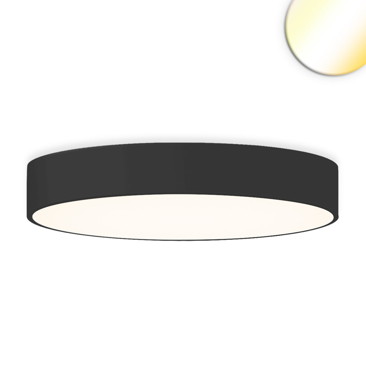 LED ceiling light UGR<19 2H, black, 60W|70W, IP42, DN800, ColorSwitch 2700|3000|4000K, dimmable