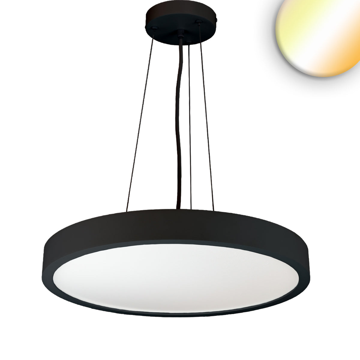LED Hängeleuchte UGR<19 2H, schwarz, 80W|100W, IP42, DN1000, 2700|3000|4000K, dimmbar, exkl. Kabel