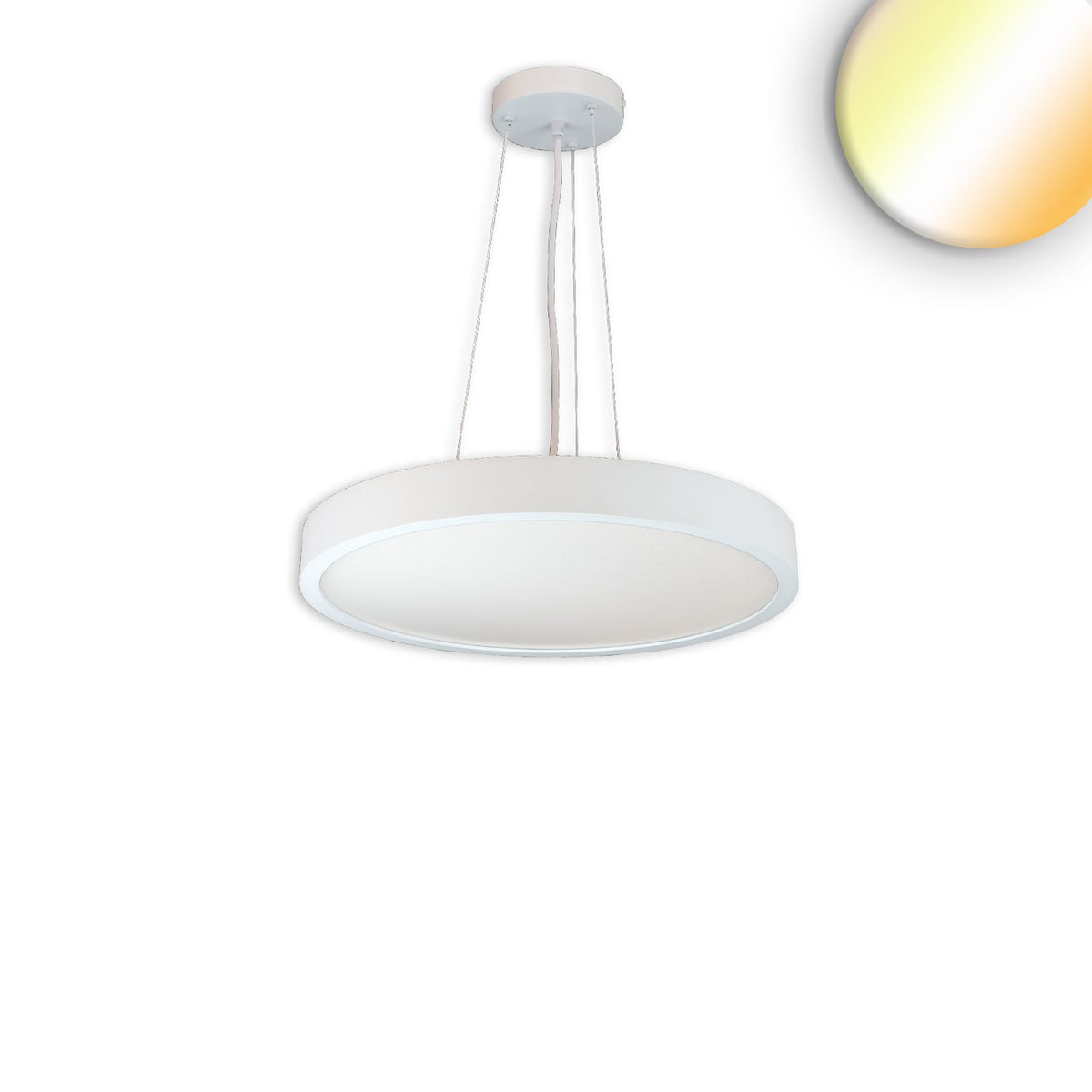 LED pendant light UGR<19 2H, white, 20W|30W+3W, IP42, DN400, 2700|3000|4000K, dimmable, Up&amp;Down