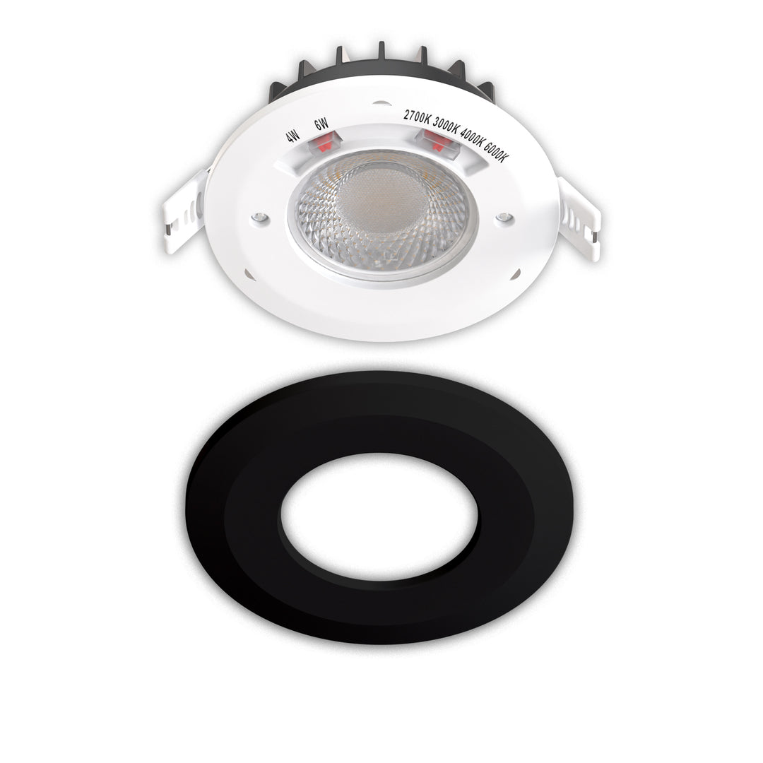 LED Einbaustrahler Vario-68, 6W, 60°, 2700|3000|4000|6000K, IP65, CRI90, schwarz