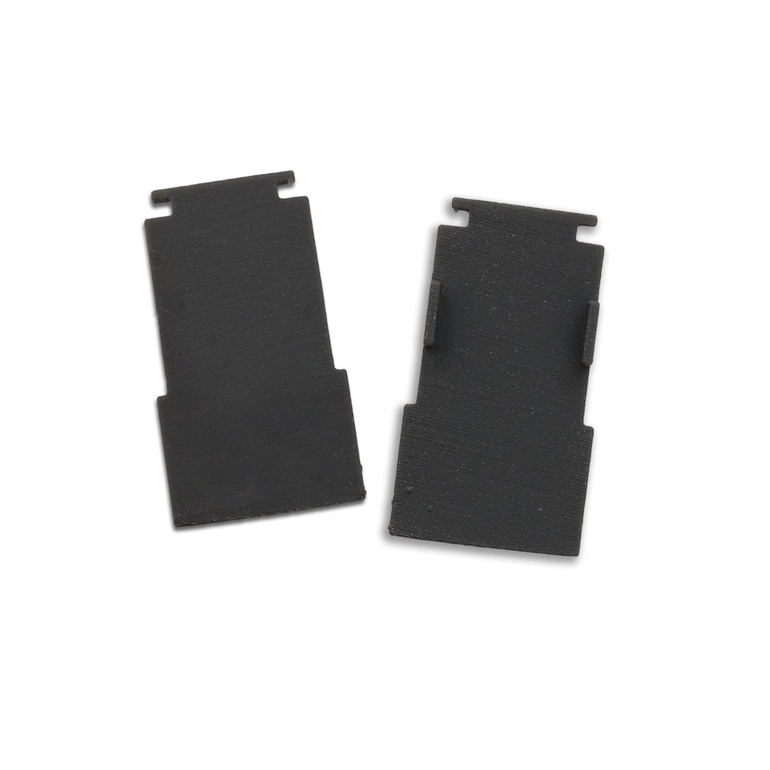Internal end cap, black, for Track48 flat rail (H25) with translucent, recessed cover, 2 pieces