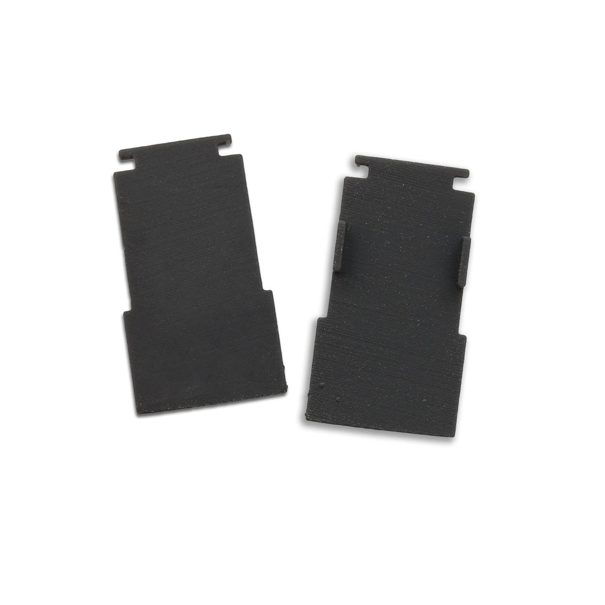 Internal end cap, black, for Track48 flat rail (H25) with translucent, recessed cover, 2 pieces