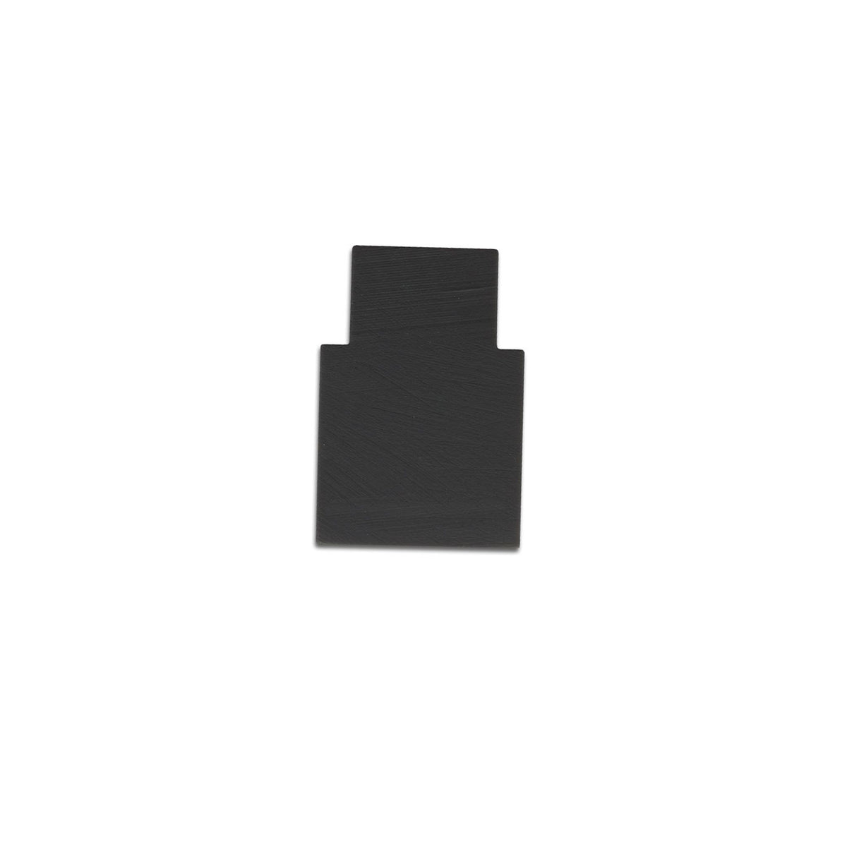 External end cap, black, for Track48 flat rail (H25) with translucent, recessed cover, 2 pieces