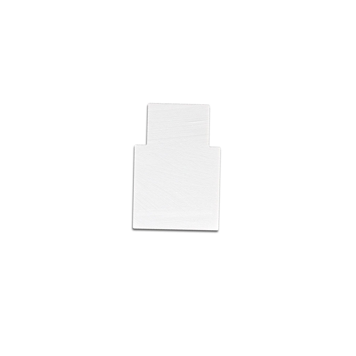 External end cap, white, for Track48 flat rail (H25) with translucent, recessed cover, 2 pieces