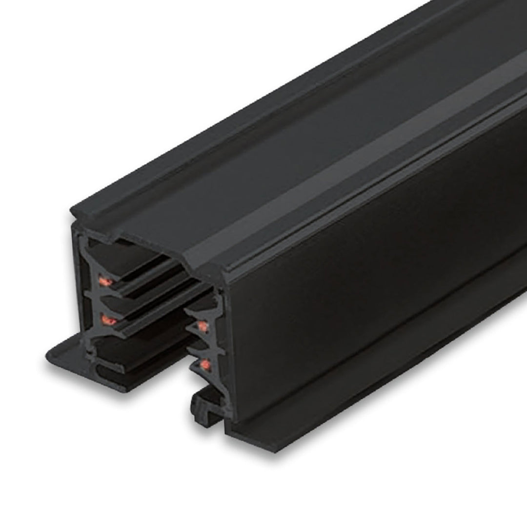 3-phase Classic recessed power track, 2m, black
