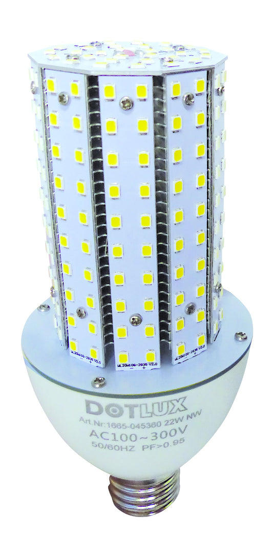 DOTLUX LED-Strassenlampe RETROFITastrodim E27 18W 3000K 360°