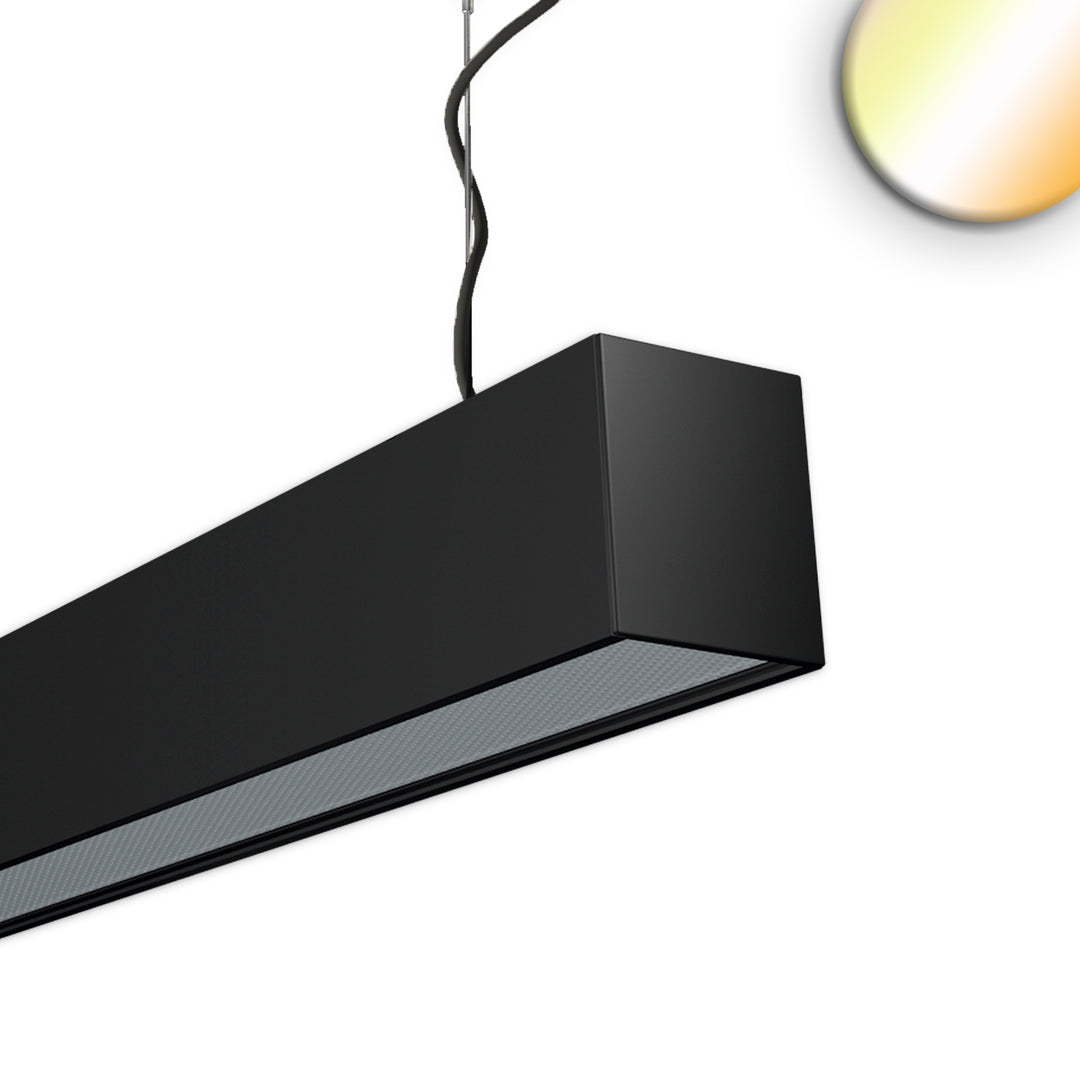 PROLAMP40IDhs pendant 125W black, 2500mm, opal, Sys-Pro radio dimmable, CCT+3000K