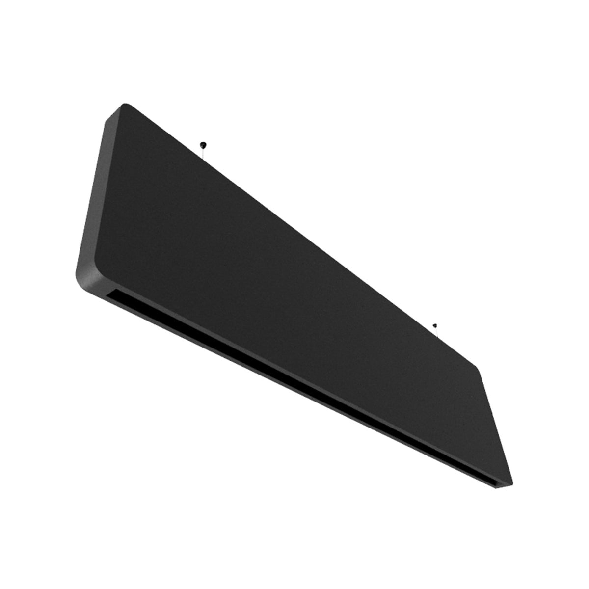 Acoustic pendant baffle TRACK48ID (unequipped) black, 1500mm, DALI dimmable, indirect: 17W 3000K