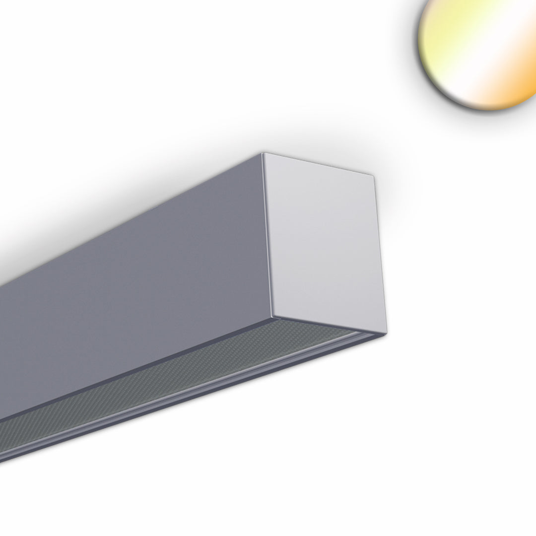 PROLAMP 30Hcri90hm Surface mount 45W silver, 1500mm, opal+, Push/DALI dimmable, CCT