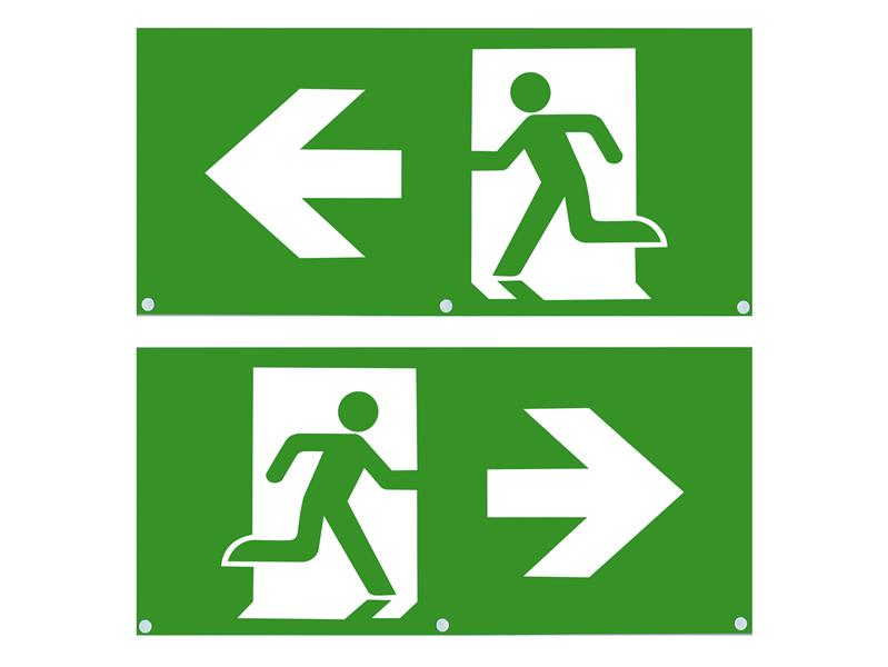 DOTLUX Erweitertes Piktogrammset links und rechts für LED-Notleuchte EXITmulti (Artikel 3177-060120) Set 2 Stück