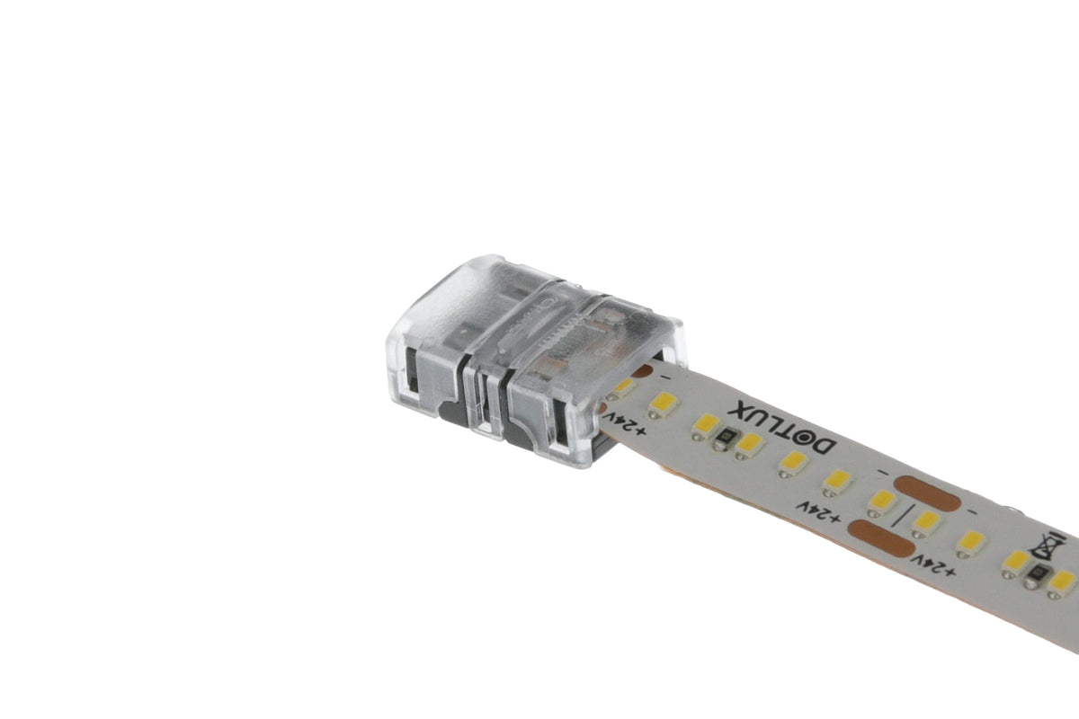 DOTLUX Strip-to-Strip Terminal Block Connectors, 2-Pole, for 10mm Mono LED Strips, IP20, Set of 5