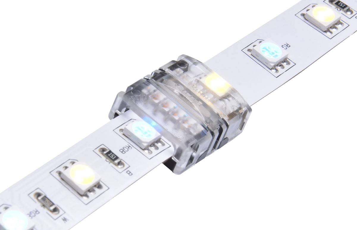 DOTLUX 5-pin strip-to-strip terminal connectors for 12mm RGBW LED strips, IP20, set of 5.