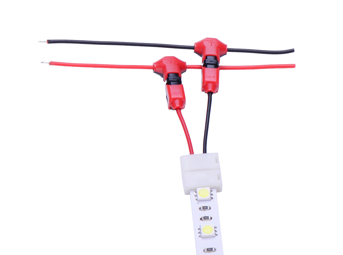 DOTLUX T-shaped single-pole cable connectors for LED strips, set of 5 pieces
