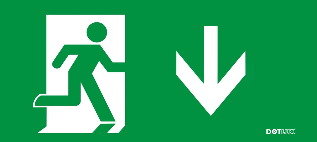 DOTLUX pictogram arrow down (1 set) for LED emergency light EXITmulti (item 3177) spare part