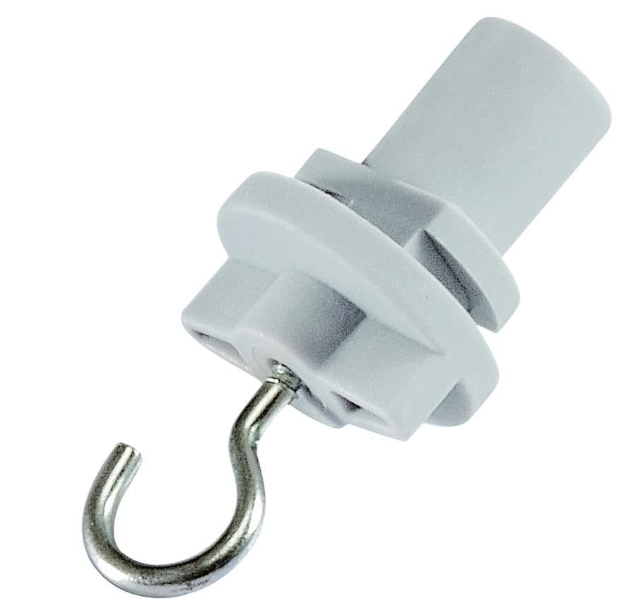 DOTLUX white mounting hook for 3-phase rail, max. 10 kg