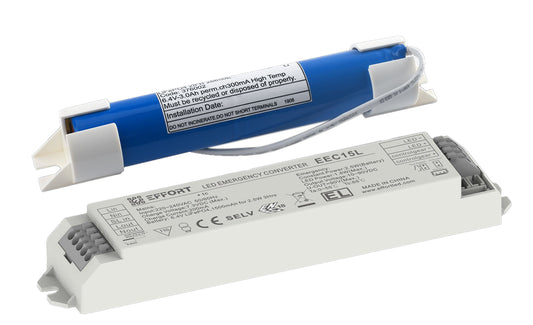 DOTLUX Emergency Power Battery Kit Emergency Lighting Module 5W 10-90V Self-Test Constant Power (3h) for Constant Current LED Lights LiFePO4 6.4V