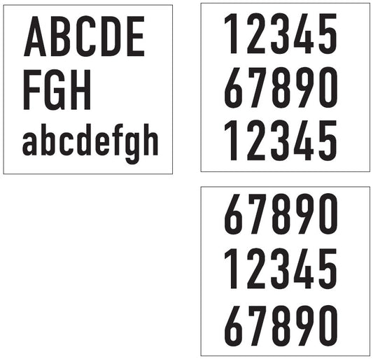 House number set for DOTLUX LED house number light WALLsquare