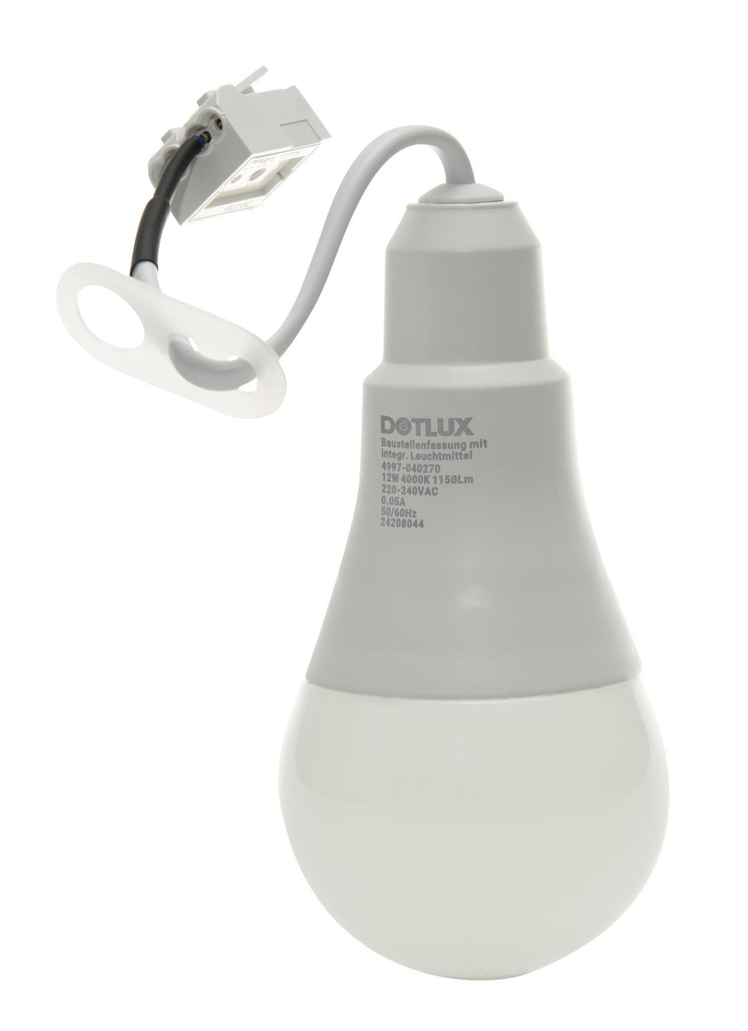 DOTLUX LED construction site socket with integrated light source 12W 4000K