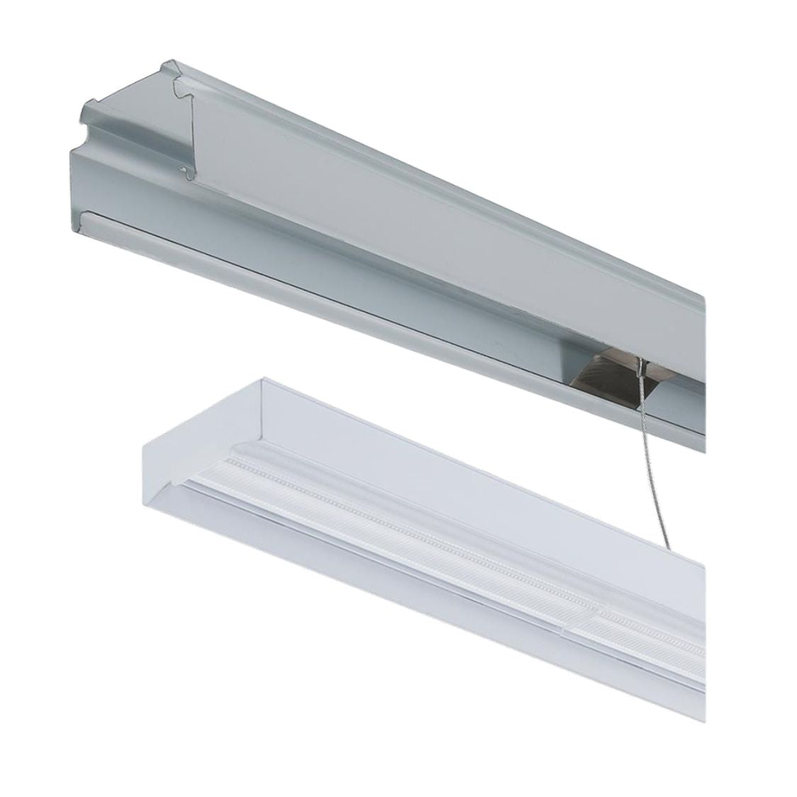 DOTLUX LED light insert LINEAlock 1437mm 25-75W 4000K dimmable 1-10V 90*110° with emergency light module