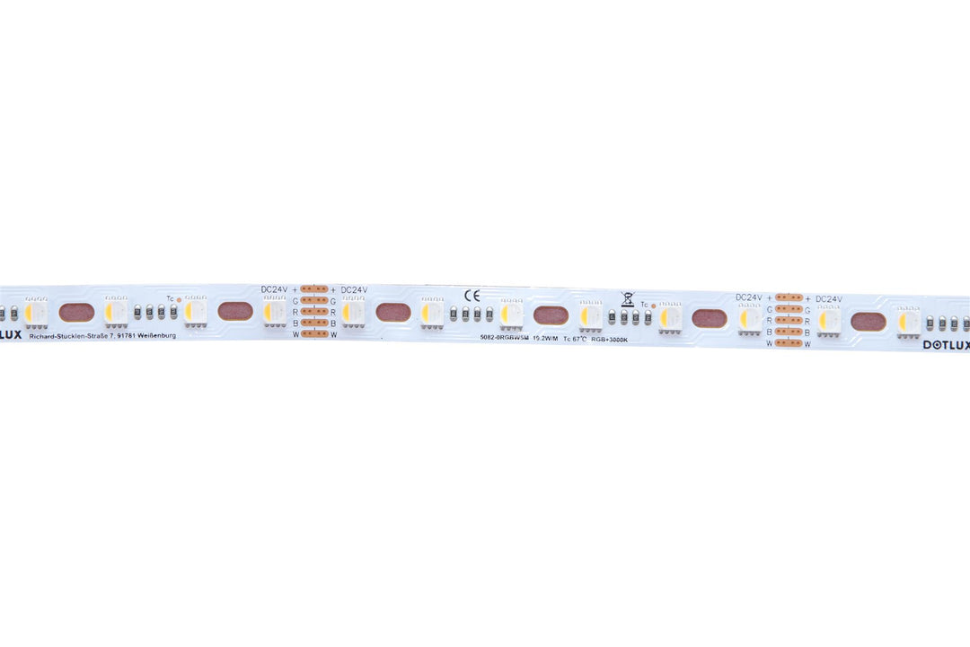 DOTLUX RGBW CURVE LED strip 96W 12mm IP20 5m roll incl. 50cm connection cable on both ends