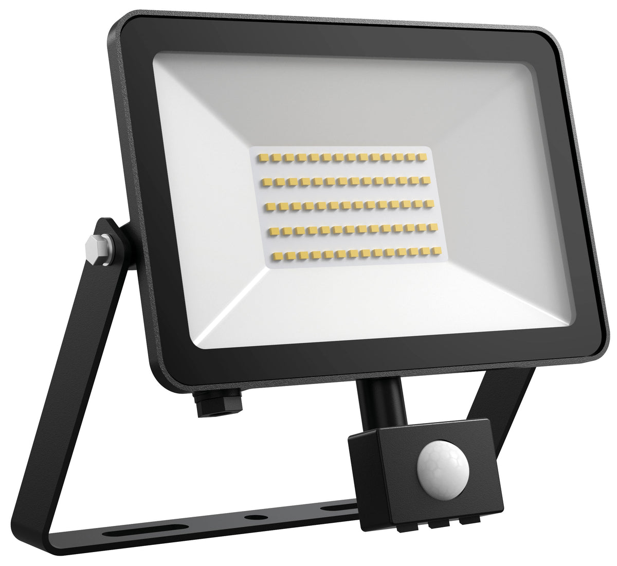 DOTLUX LED spotlight FLOORslim-sensor 50W 4000K black with PIR motion detector