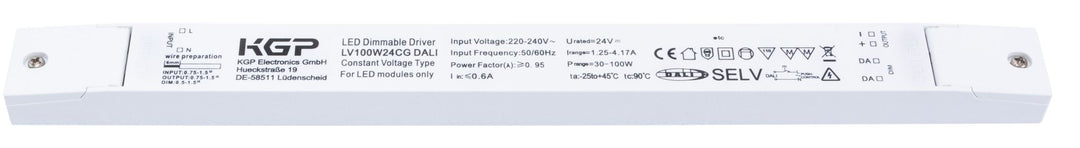 LED power supply CV 24V DC 30-100W 1.25-4.17A dimmable DALI-2 IP20 linear
