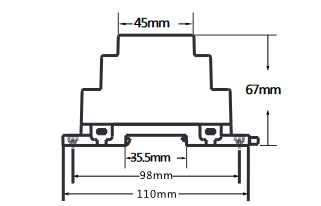DOTLUX DMX receiver/dimmer with integrated stand-alone function, 4 channels, 12-24V DC, 4x5A, DIN rail mounting