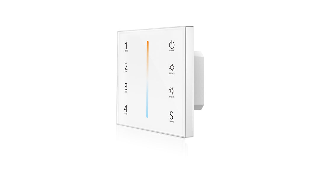 DOTLUX 4-zone touch panel for dual-color receivers with DMX/Fusion technology