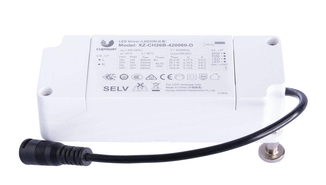 LED power supply CC for QUICK-FIXadapt max. 26W 450-600mA 30-42V dimmable 1-10V