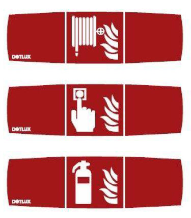 DOTLUX Extended pictogram set for EXIT LED emergency light (item 5389) Set of 3
