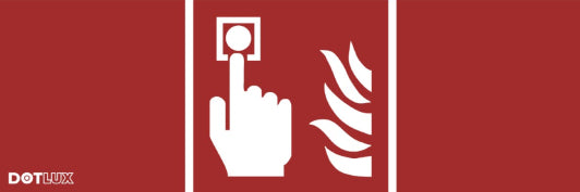 DOTLUX pictogram fire alarm (1 piece) for LED emergency light EXITflat (item 5406)