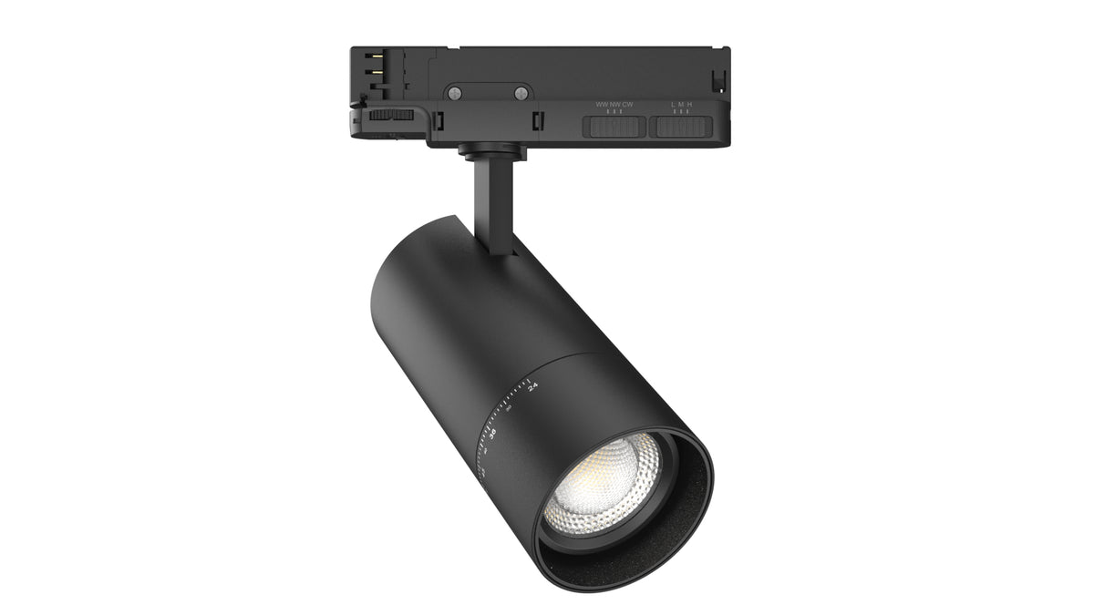 DOTLUX LED-Tracklight ZOOMtrack max.33W POWERselect & COLORselect schwarz