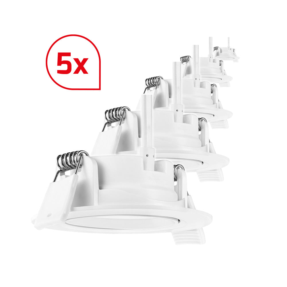 DOTLUX LED Downlight CIRCLEmini-AC 5W 3000K Set of 5