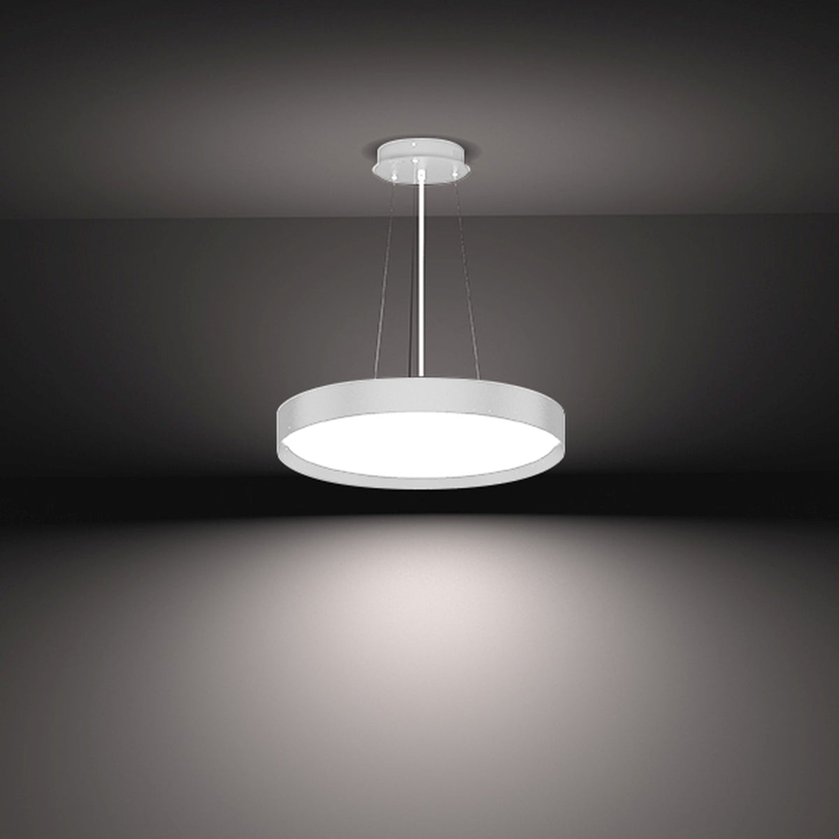 DOTLUX LED-Leuchte DISCugr Ø400mm 40W COLORselect und DALI weiß