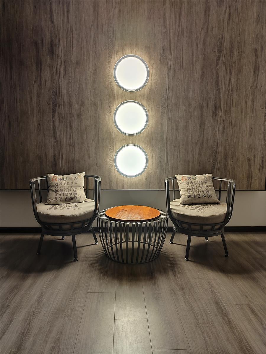DOTLUX LED-Leuchte LUNAnoir Rauchglasoptik IP40 Ø400mm 20W 2700K