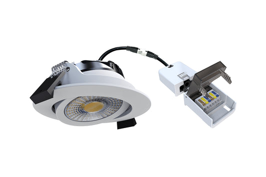 DOTLUX LED-Downlight CIRCLEmini-flat 6W 2700K/3000/4000K COLORselect Weiß