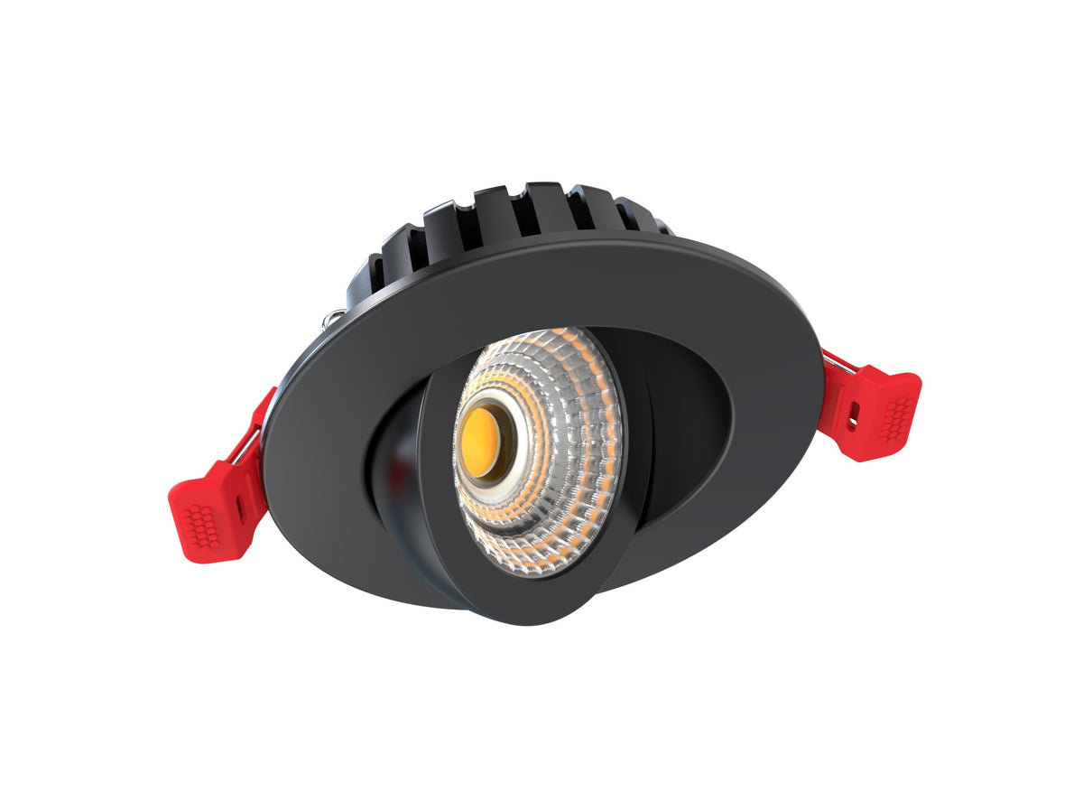 DOTLUX LED-Downlight HEATspin 7W 2700/3000/4000K Schwarz COLORselect inkl. Netzteil