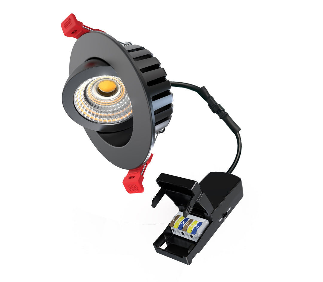 DOTLUX LED-Downlight HEATspin 7W 2700/3000/4000K Schwarz COLORselect inkl. Netzteil
